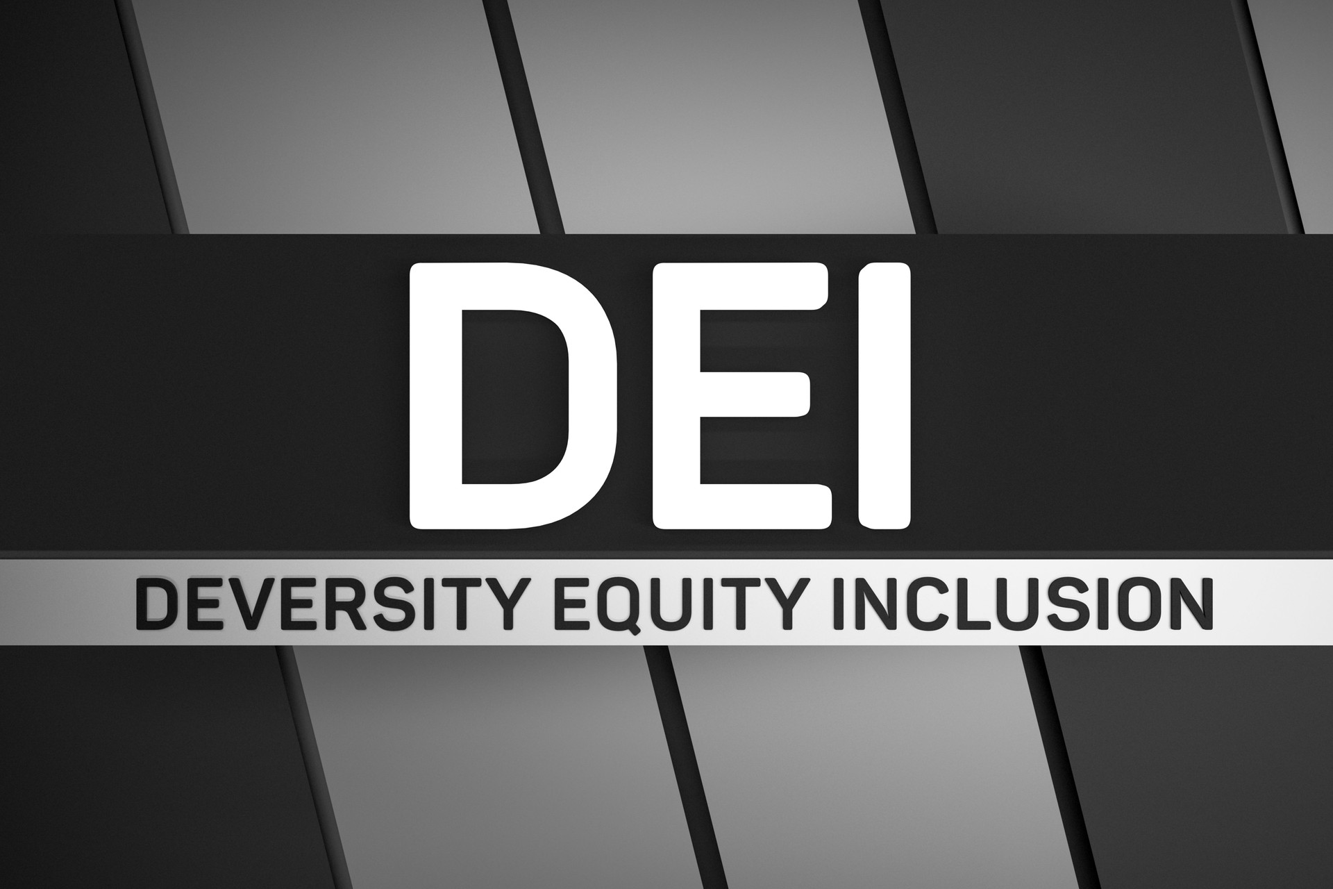 DEI Diversity Equity Inclusion. Diversity and Inclusion, Corporate Diversity and Inclusion Policy. 3D render.